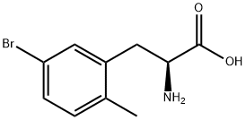 (S)-2-氨基-3-(5-溴-2-甲基苯基)丙酸 结构式