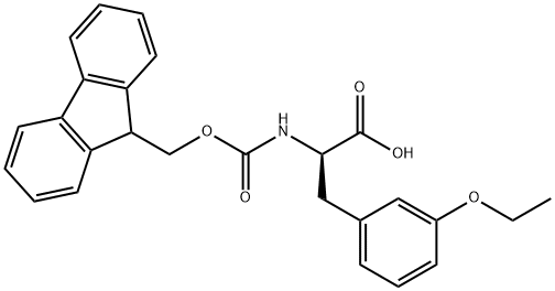 N-FMOC-D-3-乙氧基苯丙氨酸 结构式