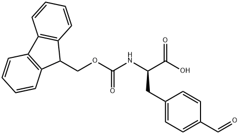 N-FMOC-D-4-甲酰基苯丙氨酸 结构式