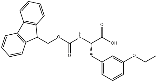 N-FMOC-L-3-乙氧基苯丙氨酸 结构式