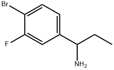 1-(4-BROMO-3-FLUOROPHENYL)PROPAN-1-AMINE 结构式