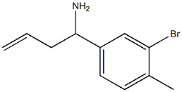 1-(3-BROMO-4-METHYLPHENYL)BUT-3-EN-1-AMINE 结构式