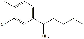 1-(3-CHLORO-4-METHYLPHENYL)PENTAN-1-AMINE 结构式