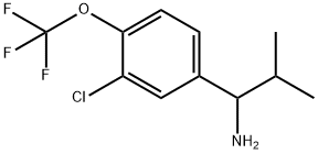 1-[3-CHLORO-4-(TRIFLUOROMETHOXY)PHENYL]-2-METHYLPROPYLAMINE 结构式