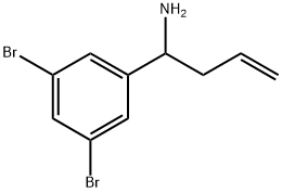 1-(3,5-DIBROMOPHENYL)BUT-3-EN-1-AMINE 结构式