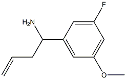 1-(3-FLUORO-5-METHOXYPHENYL)BUT-3-EN-1-AMINE 结构式
