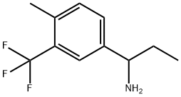 1-[4-METHYL-3-(TRIFLUOROMETHYL)PHENYL]PROPAN-1-AMINE 结构式