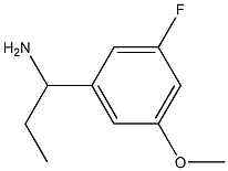 1-(3-FLUORO-5-METHOXYPHENYL)PROPAN-1-AMINE 结构式