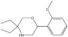 5,5-diethyl-2-(2-methoxyphenyl)morpholine 结构式
