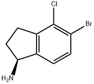 (1S)-5-BROMO-4-CHLOROINDANYLAMINE 结构式