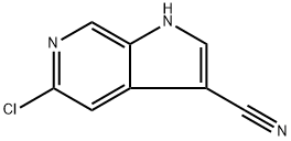 5-氯-1H-吡咯并[2,3-C]吡啶-3-甲腈 结构式