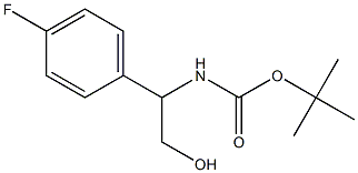 (1-(4-氟苯基)-2-羟乙基)氨基甲酸叔丁酯 结构式