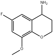 6-FLUORO-8-METHOXY-3,4-DIHYDRO-2H-1-BENZOPYRAN-4-AMINE 结构式