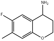 6-FLUORO-7-METHYL-3,4-DIHYDRO-2H-1-BENZOPYRAN-4-AMINE 结构式