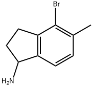 4-BROMO-5-METHYL-2,3-DIHYDRO-1H-INDEN-1-AMINE 结构式