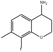 8-FLUORO-7-METHYL-3,4-DIHYDRO-2H-1-BENZOPYRAN-4-AMINE 结构式