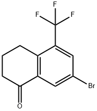 7-溴-5-(三氟甲基)-3,4-二氢萘-1(2H)-酮 结构式