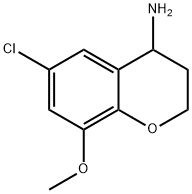 6-CHLORO-8-METHOXY-3,4-DIHYDRO-2H-1-BENZOPYRAN-4-AMINE 结构式