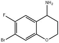 7-BROMO-6-FLUORO-3,4-DIHYDRO-2H-1-BENZOPYRAN-4-AMINE 结构式
