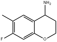 7-FLUORO-6-METHYL-3,4-DIHYDRO-2H-1-BENZOPYRAN-4-AMINE 结构式