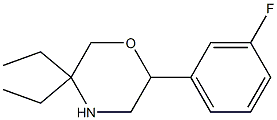 5,5-diethyl-2-(3-fluorophenyl)morpholine 结构式