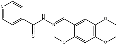 N-[(E)-(2,4,5-trimethoxyphenyl)methylideneamino]pyridine-4-carboxamide 结构式