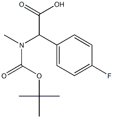 2-((TERT-BUTOXYCARBONYL)(METHYL)AMINO)-2-(4-FLUOROPHENYL)ACETIC ACID 结构式