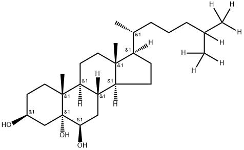 5α,6beta-dihydroxycholestanol-d7 结构式