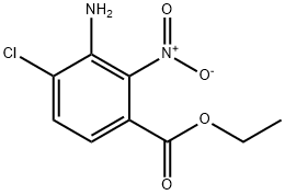 3-氨基-4-氯-2-硝基苯甲酸乙酯 结构式