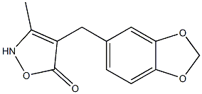 5(2H)-Isoxazolone, 4-(1,3-benzodioxol-5-ylmethyl)-3-methyl- 结构式