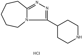3-piperidin-4-yl-6,7,8,9-tetrahydro-5H-[1,2,4]triazolo[4,3-a]azepine:hydrochloride 结构式