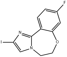 9-氟-2-碘-5,6-二氢苯并[F]咪唑并[1,2-D][1,4]氧氮杂卓 结构式