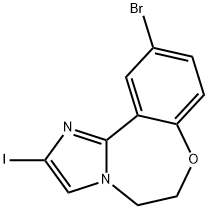 9-bromo-2-iodo-4,5-dihydro-6-oxa-1,3a-diazabenzo[e]azulene 结构式