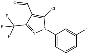 5-chloro-1-(3-fluorophenyl)-3-(trifluoromethyl)-1H-pyrazole-4-carbaldehyde 结构式