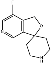 7-氟-1H-螺[呋喃并[3,4-C]吡啶-3,4-哌啶] 结构式