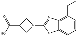 1-(4-乙基苯并[D]噻唑-2-基)氮杂环丁烷-3-羧酸 结构式