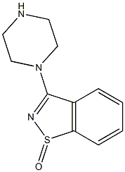1,2-Benzisothiazole, 3-(1-piperazinyl)-, 1-oxide 结构式