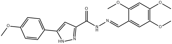 (E)-3-(4-methoxyphenyl)-N-(2,4,5-trimethoxybenzylidene)-1H-pyrazole-5-carbohydrazide 结构式