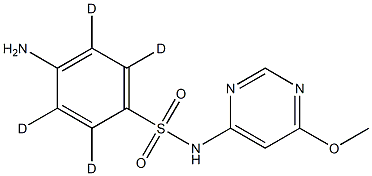 磺胺间甲氧嘧啶-D4 结构式