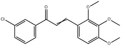 (2E)-1-(3-chlorophenyl)-3-(2,3,4-trimethoxyphenyl)prop-2-en-1-one 结构式