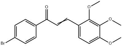 (2E)-1-(4-bromophenyl)-3-(2,3,4-trimethoxyphenyl)prop-2-en-1-one 结构式