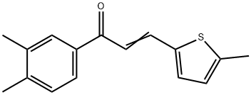 (2E)-1-(3,4-dimethylphenyl)-3-(5-methylthiophen-2-yl)prop-2-en-1-one 结构式