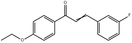 (2E)-1-(4-ethoxyphenyl)-3-(3-fluorophenyl)prop-2-en-1-one 结构式