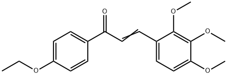 (2E)-1-(4-ethoxyphenyl)-3-(2,3,4-trimethoxyphenyl)prop-2-en-1-one 结构式