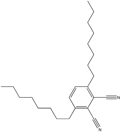 1,2-Benzenedicarbonitrile, 3,6-dioctyl- 结构式