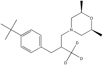 (2S,6R)-4-[2-[(4-tert-butylphenyl)methyl]-3,3,3-trideuteriopropyl]-2,6-dimethylmorpholine 结构式