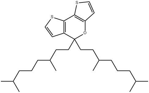 5,5-双(3,7-二甲基辛基)-5H-二噻吩[3,2-B:2',3'-D]吡喃 结构式