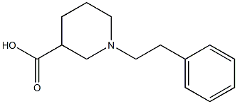 1-苯乙基哌啶-3-羧酸 结构式