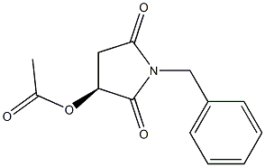 2,5-Pyrrolidinedione,3-(acetyloxy)-1-(phenylmethyl)-, (3S)- 结构式