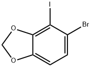 5-溴-4-碘-1,3-苯并二氧杂环己烷 结构式